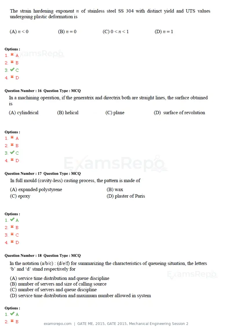 GATE ME 2015 question paper, GATE 2015, Mechanical Engineering Session 2, page 54 of 70