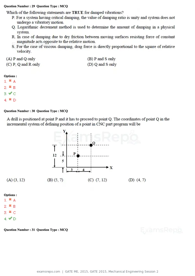 GATE ME 2015 question paper, GATE 2015, Mechanical Engineering Session 2, page 58 of 70