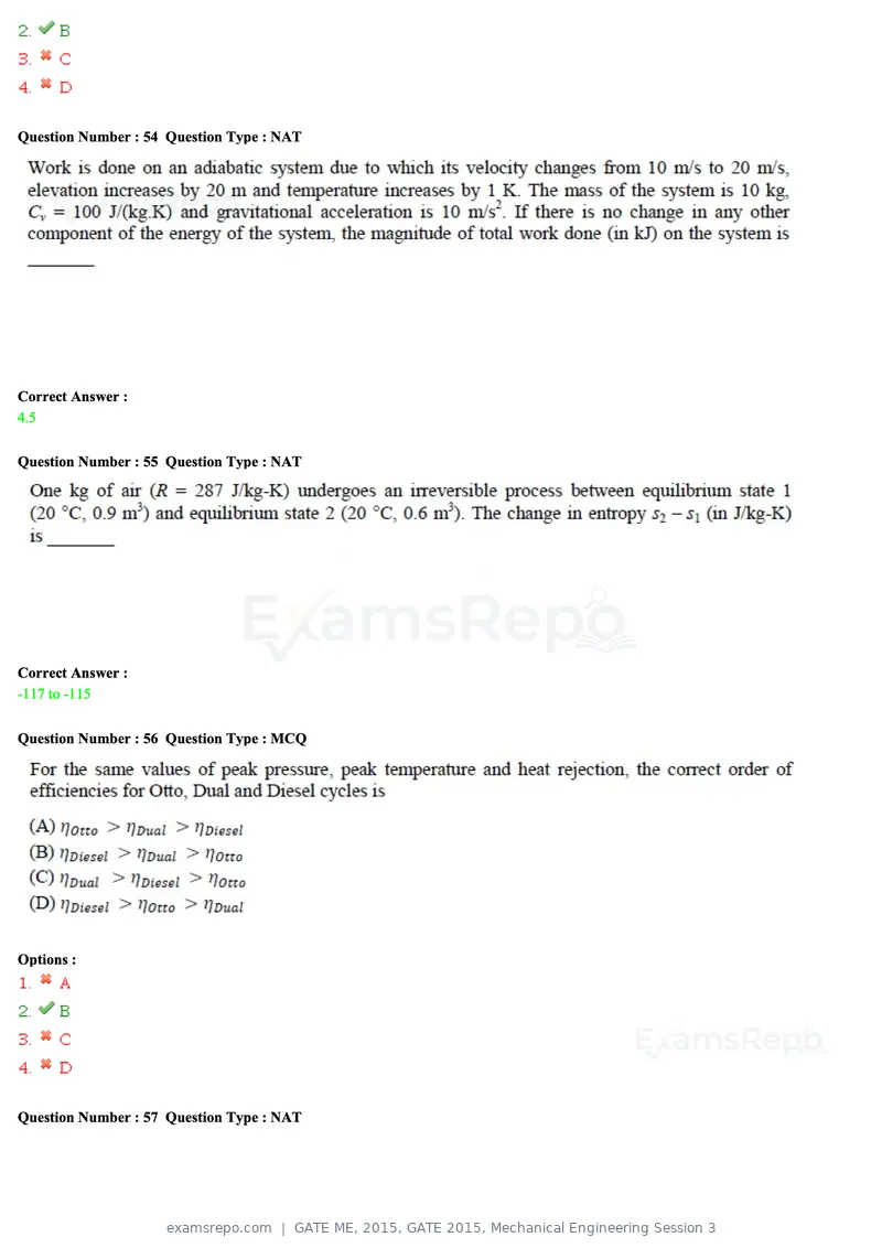 GATE ME 2015 question paper, GATE 2015, Mechanical Engineering Session 3, page 43 of 70