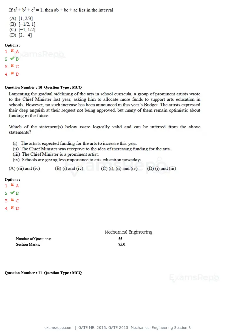 GATE ME 2015 question paper, GATE 2015, Mechanical Engineering Session 3, page 5 of 70