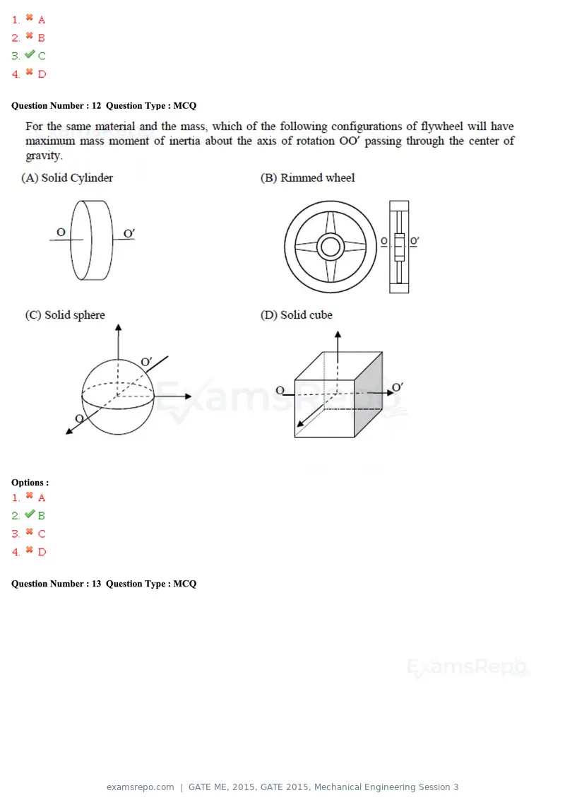 GATE ME 2015 question paper, GATE 2015, Mechanical Engineering Session 3, page 52 of 70