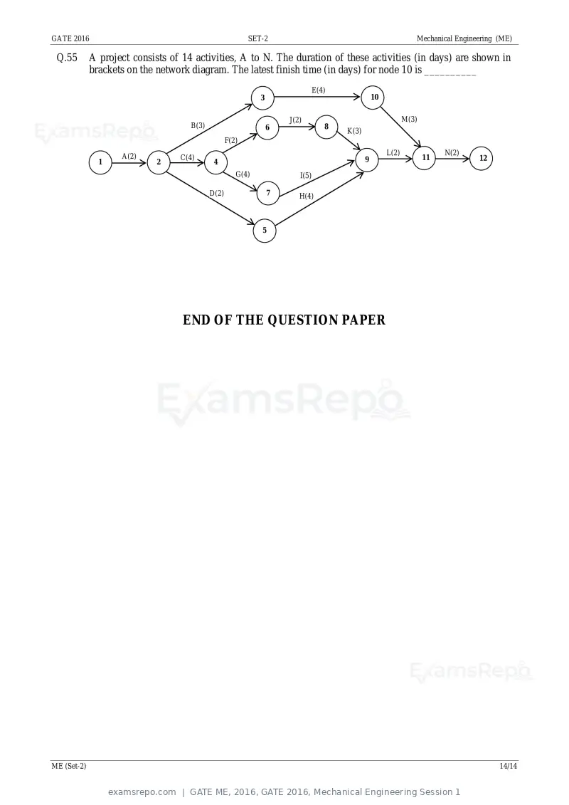 GATE ME 2016 question paper, GATE 2016, Mechanical Engineering Session 1, page 32 of 52