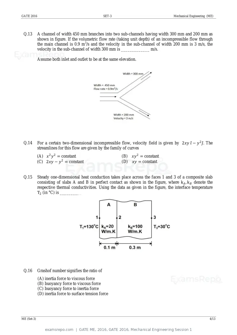 GATE ME 2016 question paper, GATE 2016, Mechanical Engineering Session 1, page 41 of 52