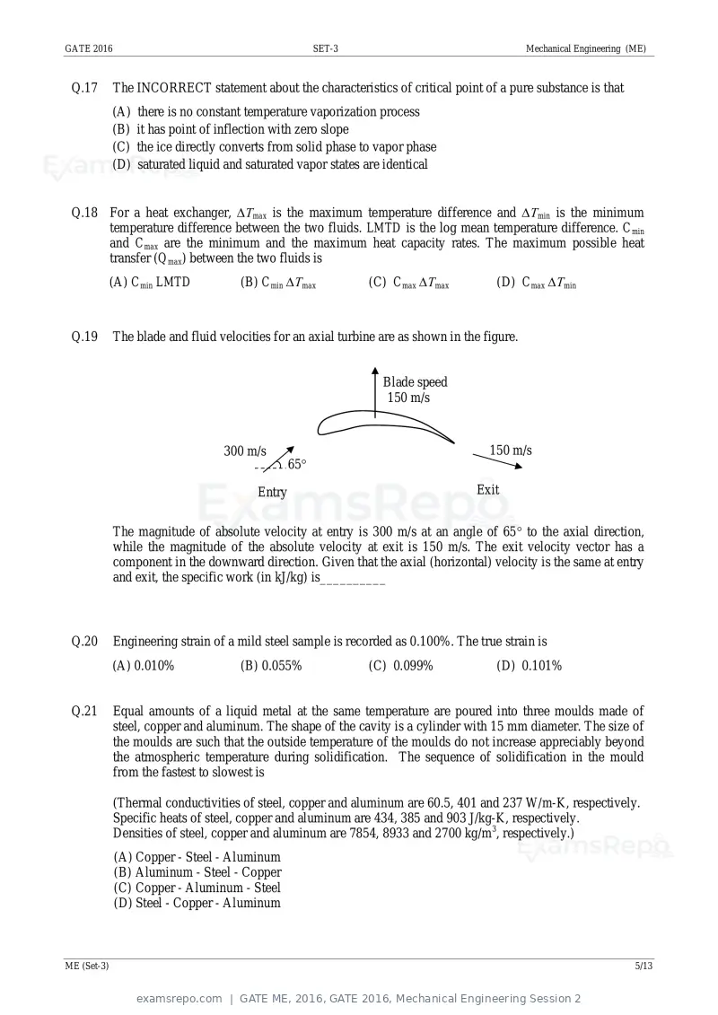 GATE ME 2016 question paper, GATE 2016, Mechanical Engineering Session 2, page 42 of 52