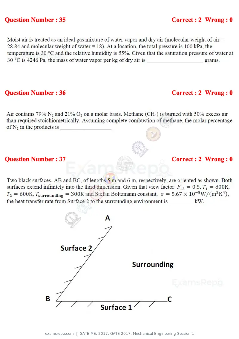 GATE ME 2017 question paper, GATE 2017, Mechanical Engineering Session 1, page 10 of 21