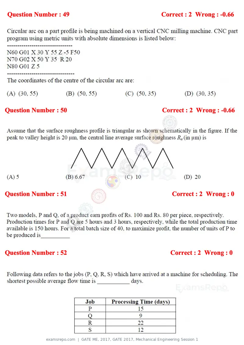 GATE ME 2017 question paper, GATE 2017, Mechanical Engineering Session 1, page 15 of 21