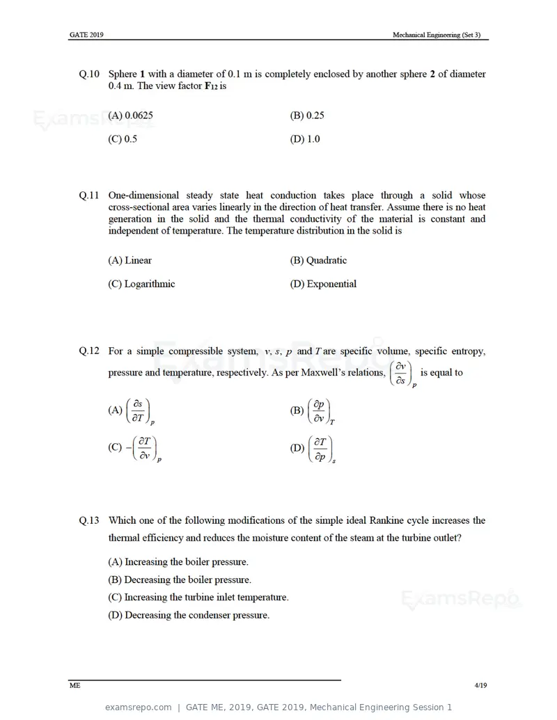 GATE ME 2019 question paper, GATE 2019, Mechanical Engineering Session 1, page 34 of 52