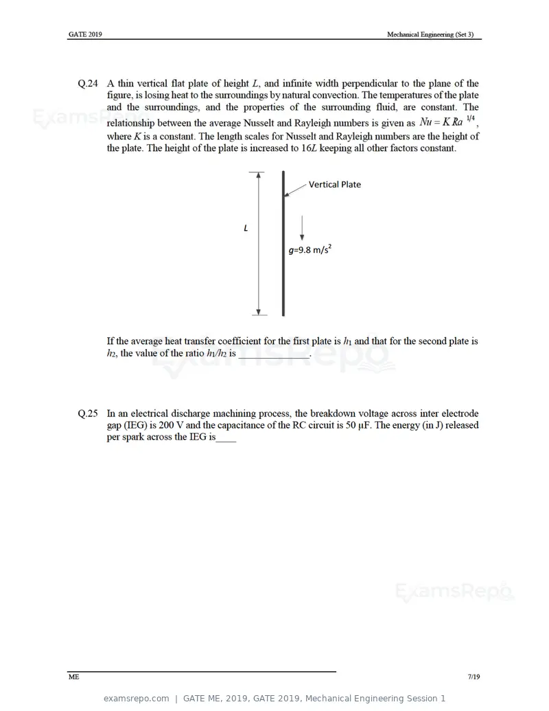 GATE ME 2019 question paper, GATE 2019, Mechanical Engineering Session 1, page 37 of 52