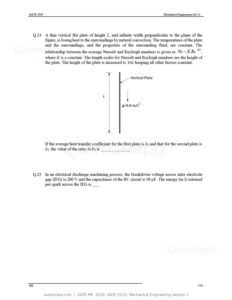 GATE ME 2019 question paper, GATE 2019, Mechanical Engineering Session 2, page 37 of 52