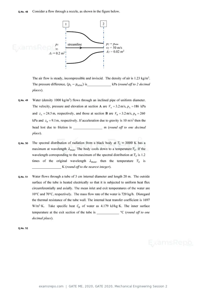 GATE ME 2020 question paper, GATE 2020, Mechanical Engineering Session 2, page 37 of 41