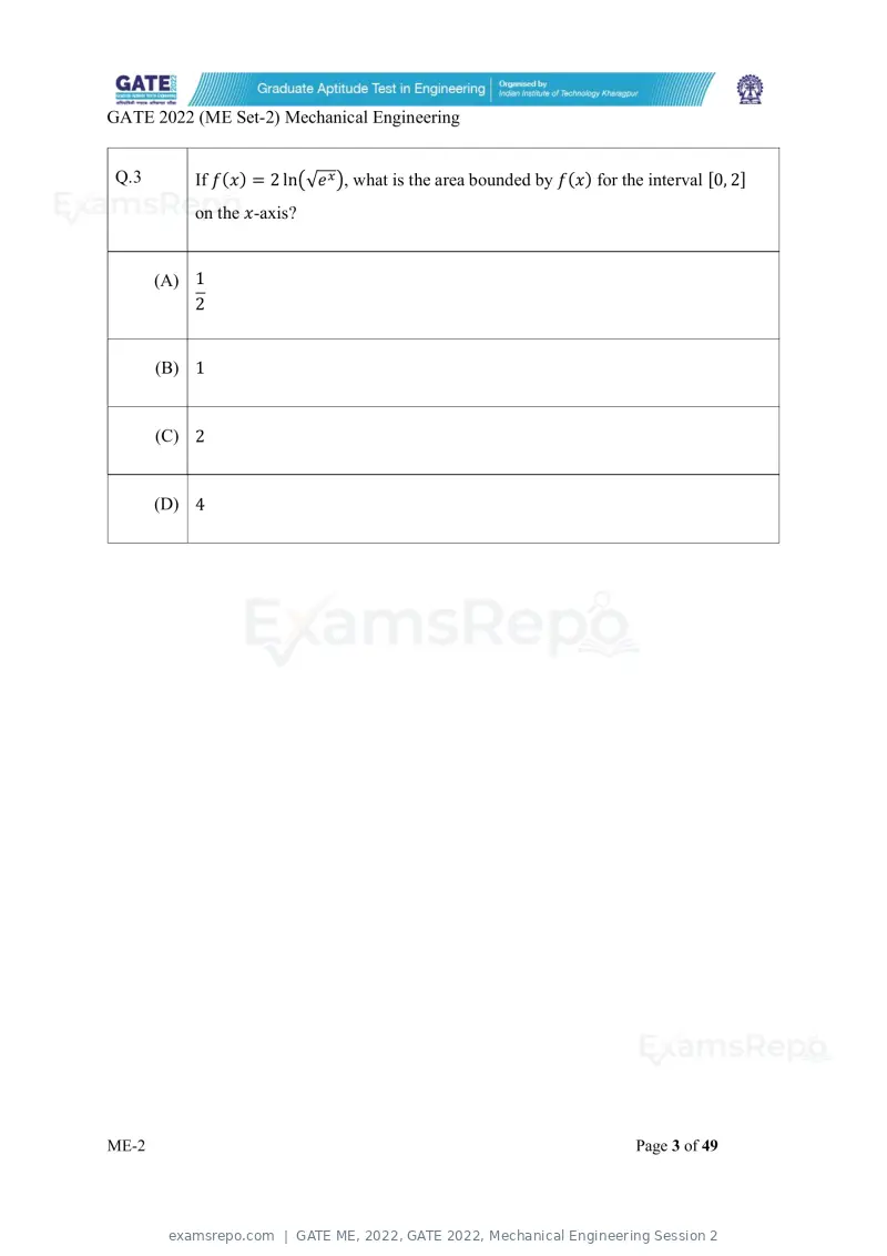 GATE ME 2022 question paper, GATE 2022, Mechanical Engineering Session 2, page 53 of 101