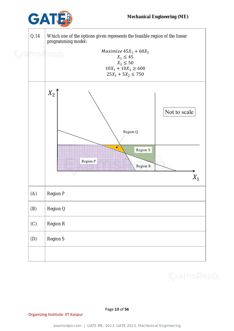 GATE ME 2023 question paper, GATE 2023, Mechanical Engineering, page 13 of 56