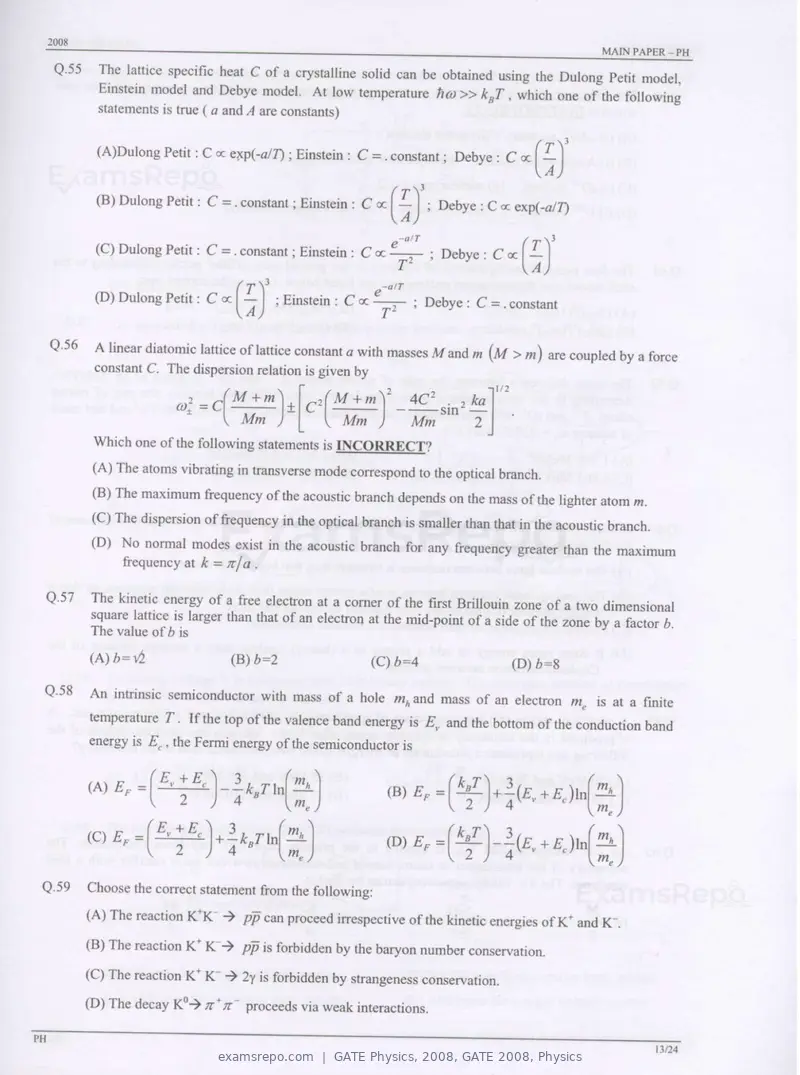 GATE Physics 2008 question paper, GATE 2008, Physics, page 13 of 20