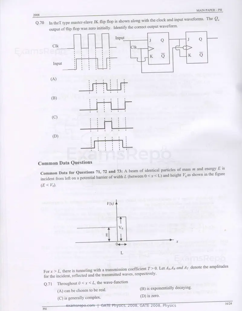 GATE Physics 2008 question paper, GATE 2008, Physics, page 16 of 20