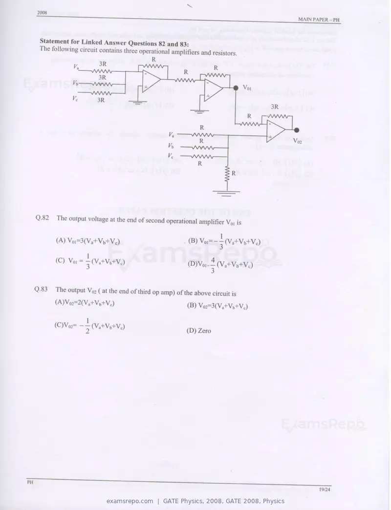 GATE Physics 2008 question paper, GATE 2008, Physics, page 19 of 20