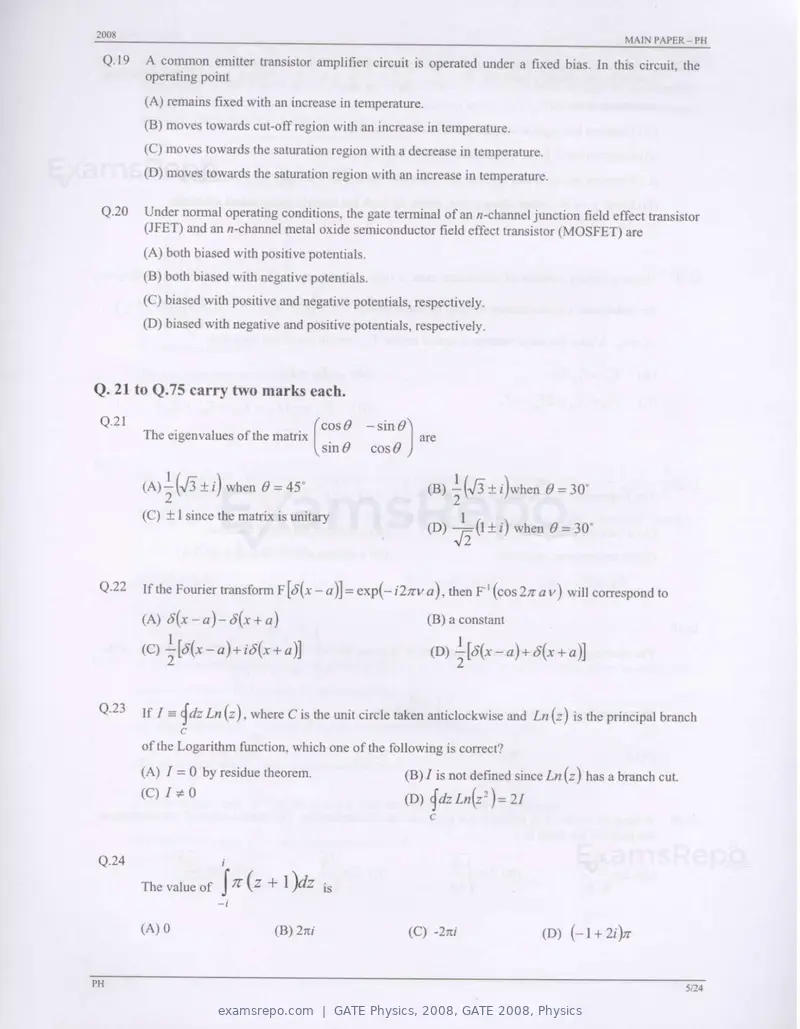 GATE Physics 2008 question paper, GATE 2008, Physics, page 5 of 20