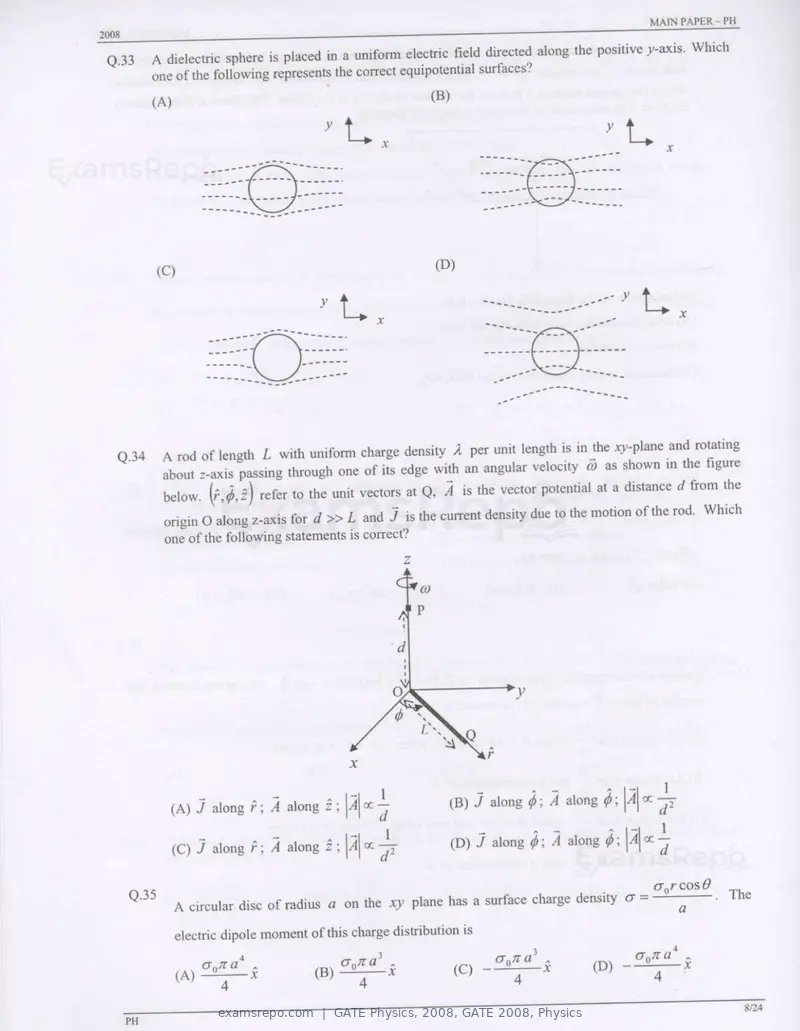 GATE Physics 2008 question paper, GATE 2008, Physics, page 8 of 20