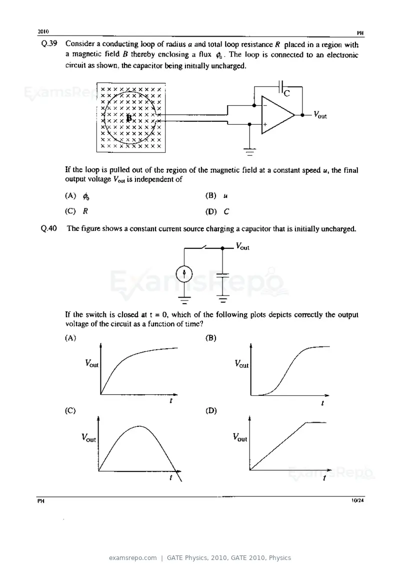 GATE Physics 2010 question paper, GATE 2010, Physics, page 10 of 24