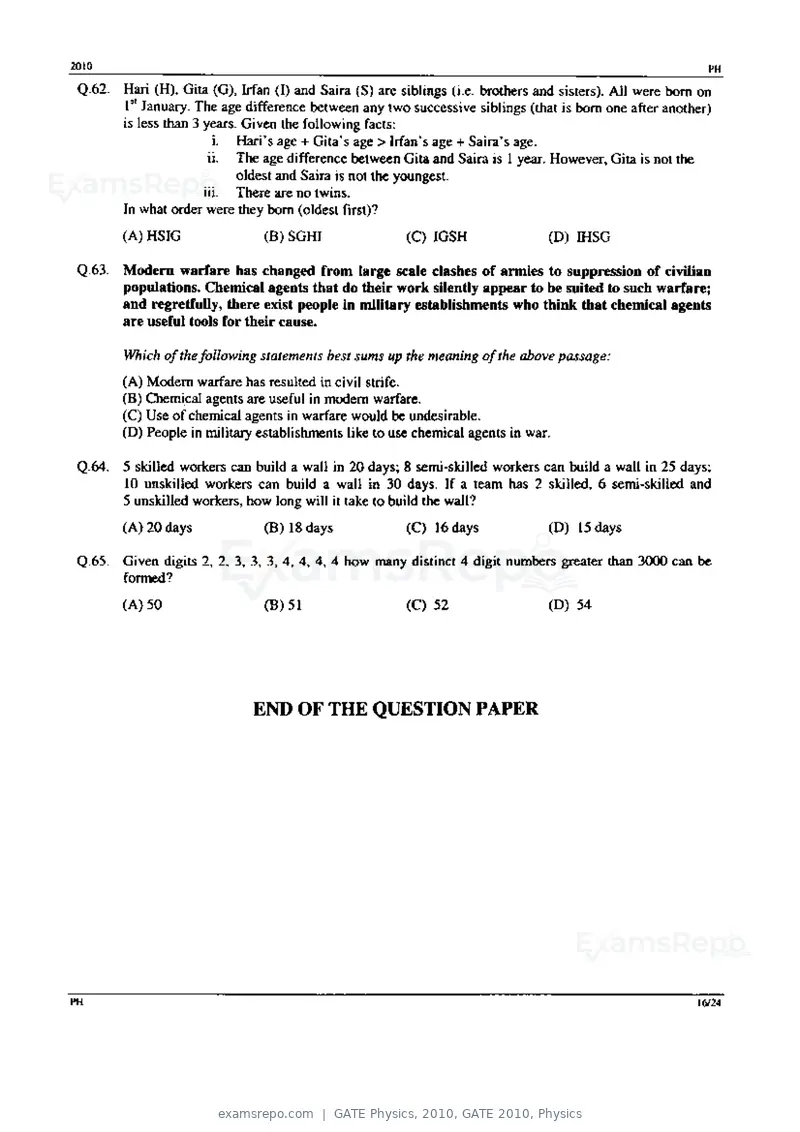 GATE Physics 2010 question paper, GATE 2010, Physics, page 16 of 24