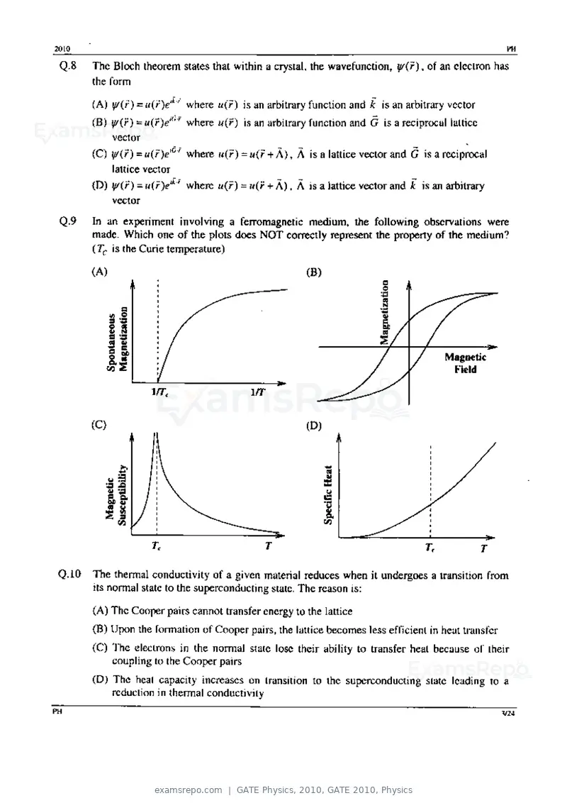 GATE Physics 2010 question paper, GATE 2010, Physics, page 3 of 24
