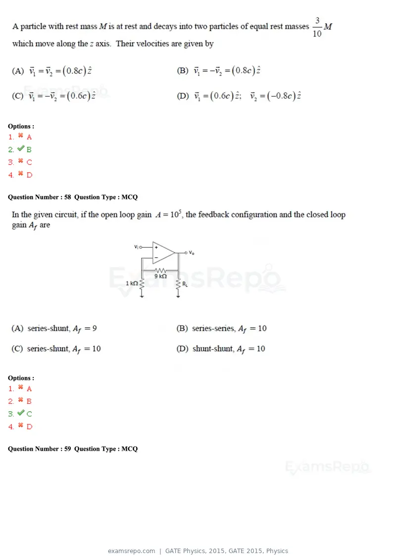GATE Physics 2015 question paper, GATE 2015, Physics, page 24 of 27