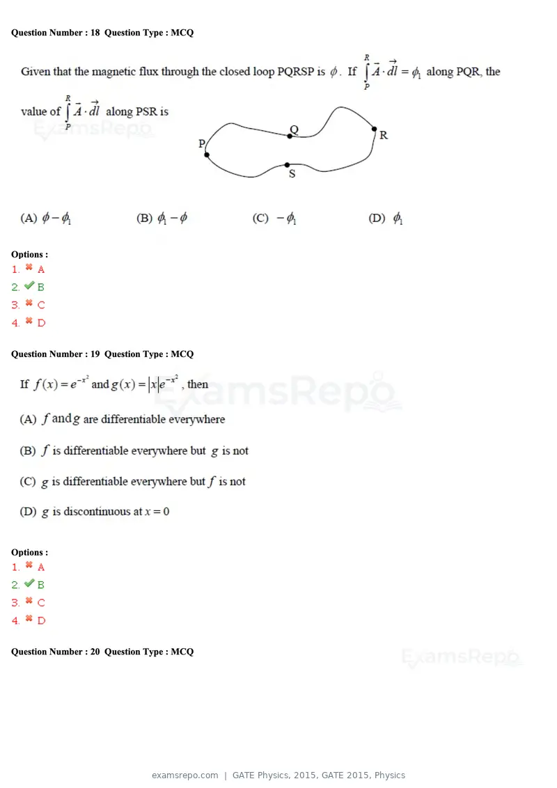 GATE Physics 2015 question paper, GATE 2015, Physics, page 7 of 27