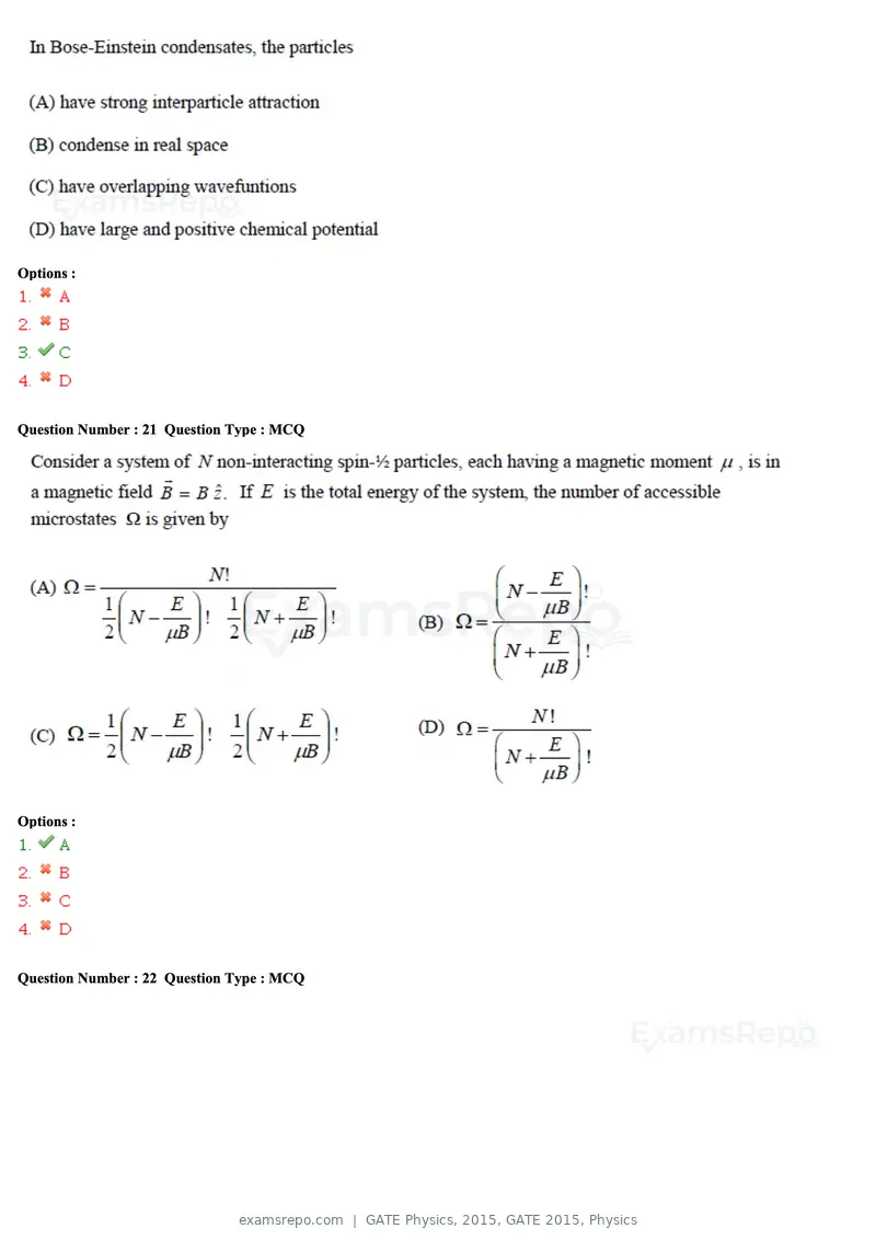 GATE Physics 2015 question paper, GATE 2015, Physics, page 8 of 27