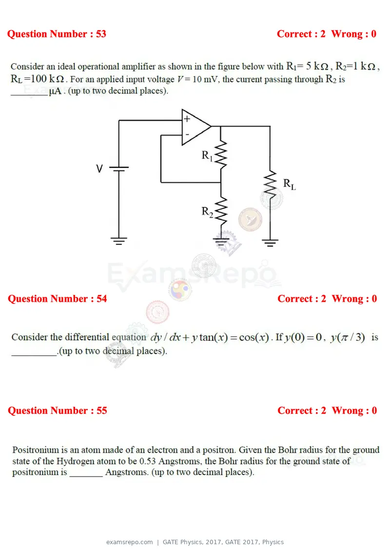 GATE Physics 2017 question paper, GATE 2017, Physics, page 15 of 20