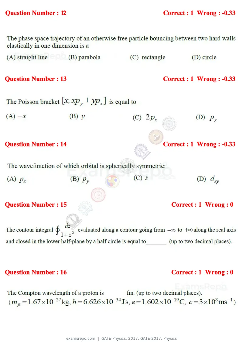 GATE Physics 2017 question paper, GATE 2017, Physics, page 5 of 20