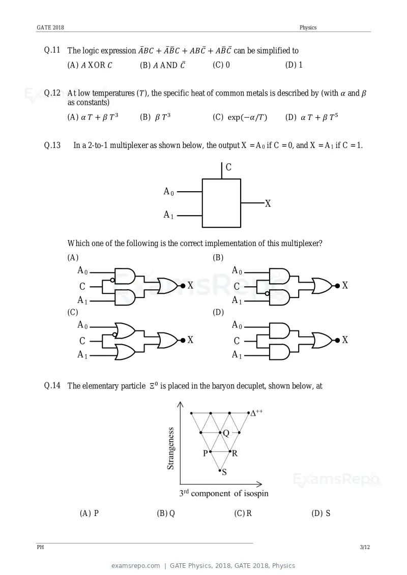 GATE Physics 2018 question paper, GATE 2018, Physics, page 5 of 17