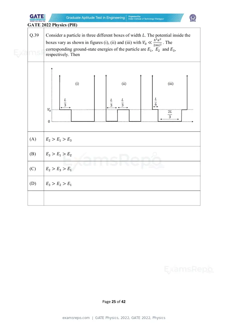 GATE Physics 2022 question paper, GATE 2022, Physics, page 25 of 44
