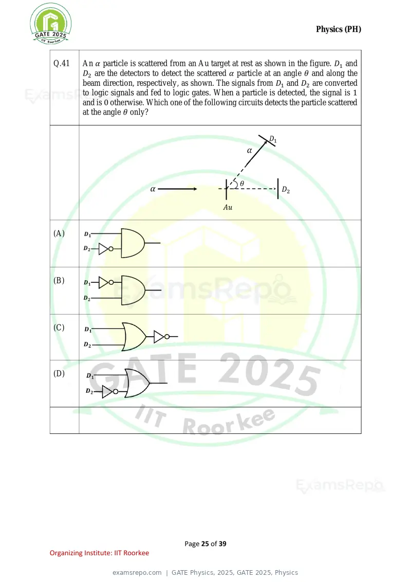 GATE Physics 2025 question paper, GATE 2025, Physics, page 25 of 39