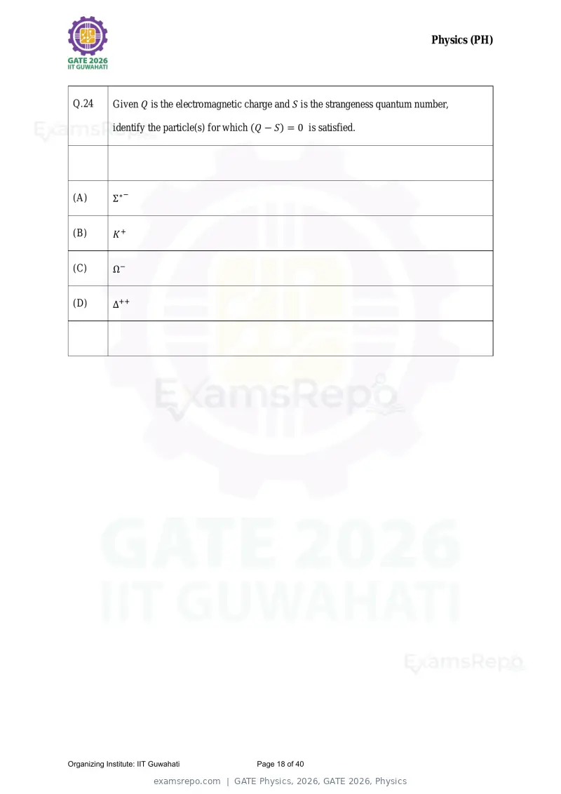GATE Physics 2026 question paper, GATE 2026, Physics, page 18 of 40