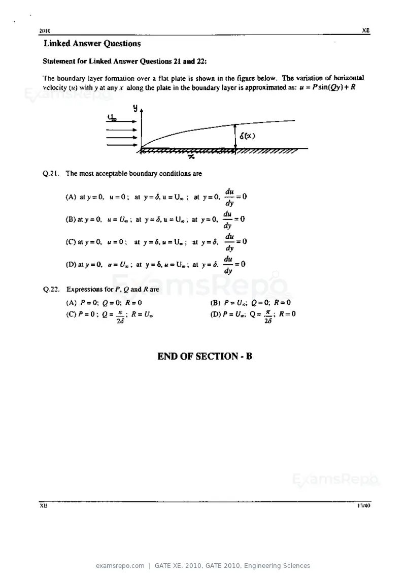 GATE XE 2010 question paper, GATE 2010, Engineering Sciences, page 13 of 40