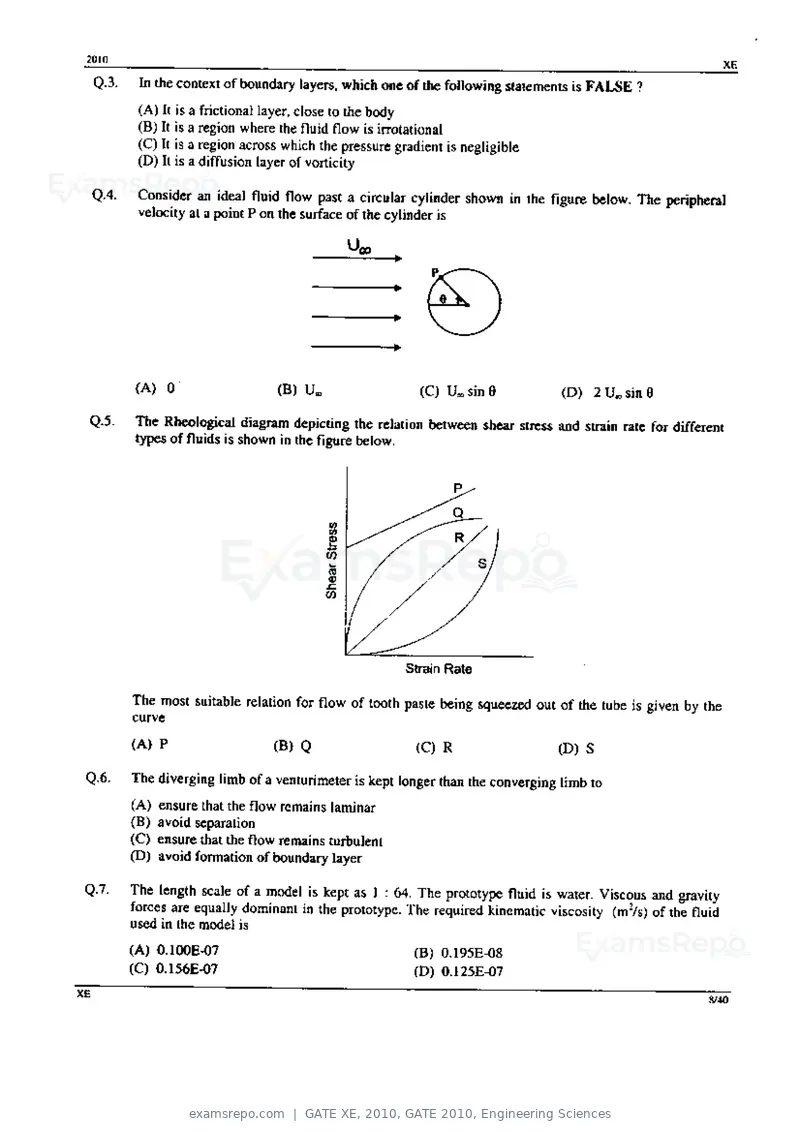 GATE XE 2010 question paper, GATE 2010, Engineering Sciences, page 8 of 40