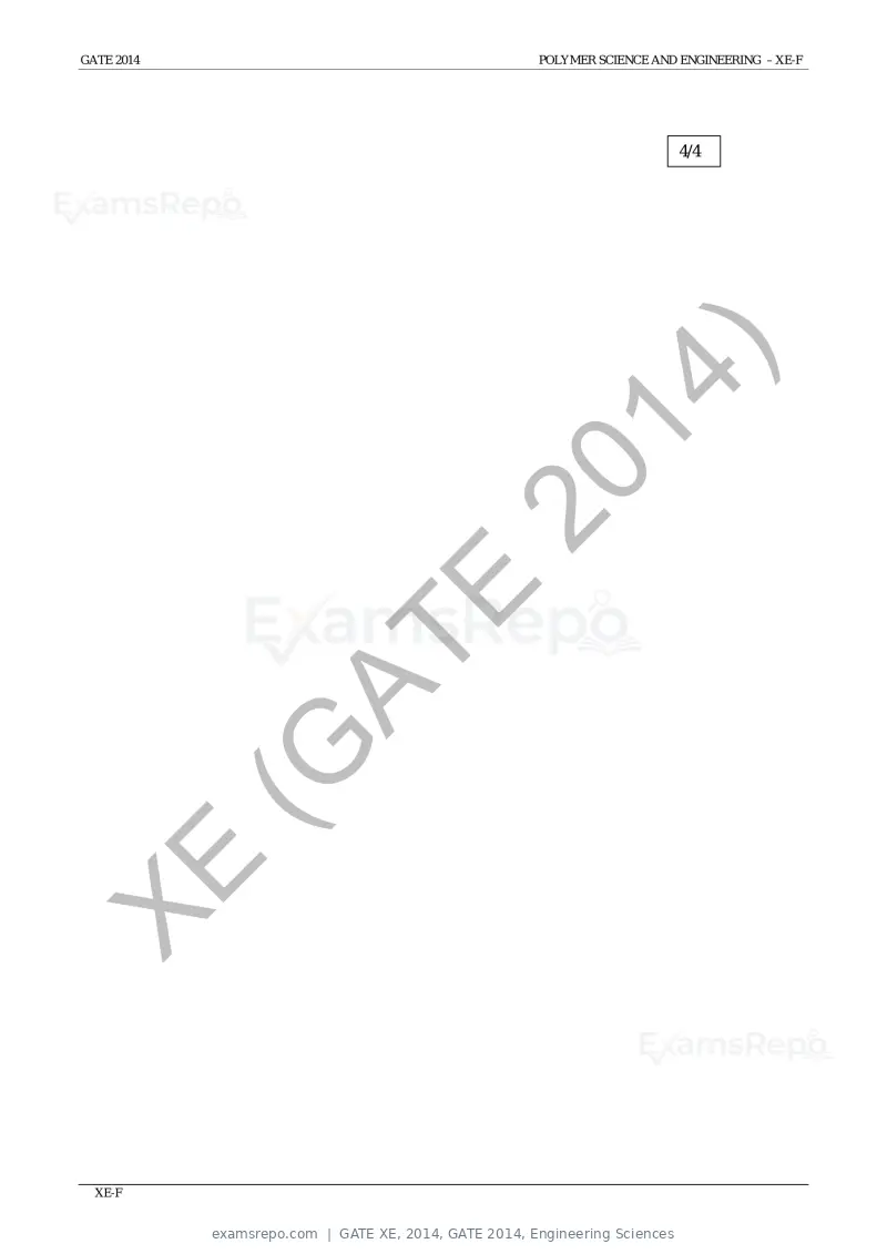 GATE XE 2014 question paper, GATE 2014, Engineering Sciences, page 40 of 47