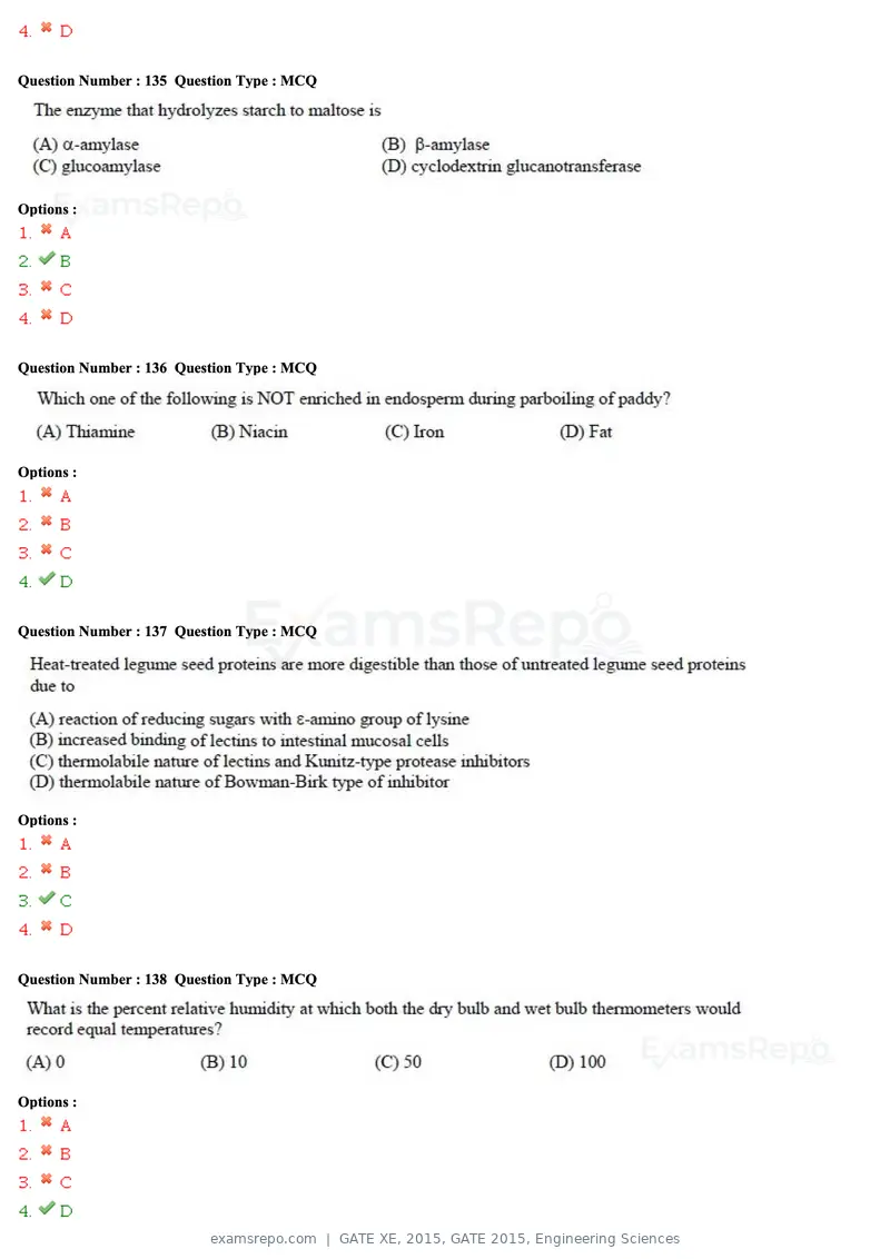 GATE XE 2015 question paper, GATE 2015, Engineering Sciences, page 45 of 50
