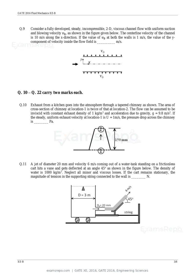 GATE XE 2016 question paper, GATE 2016, Engineering Sciences, page 8 of 38