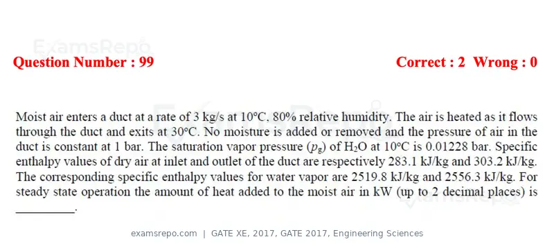 GATE XE 2017 question paper, GATE 2017, Engineering Sciences, page 57 of 98