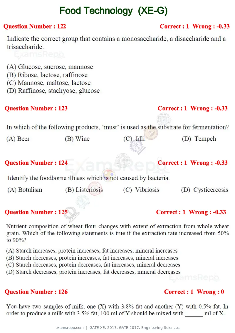GATE XE 2017 question paper, GATE 2017, Engineering Sciences, page 74 of 98