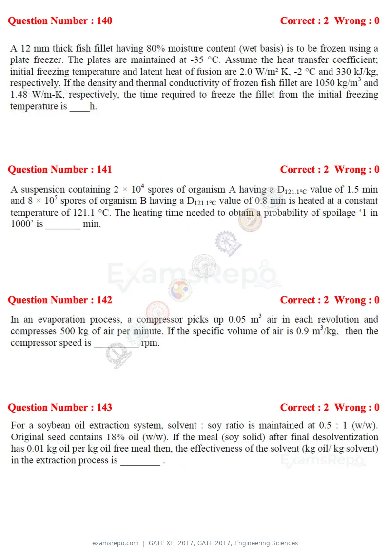 GATE XE 2017 question paper, GATE 2017, Engineering Sciences, page 79 of 98
