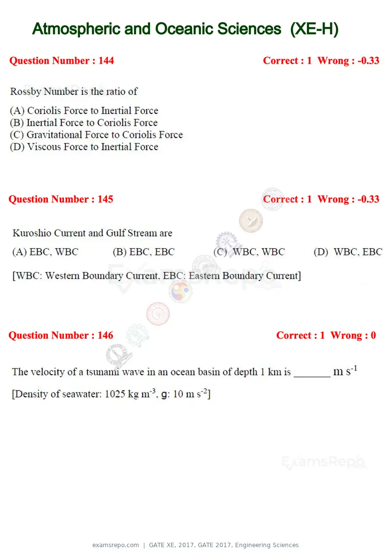 GATE XE 2017 question paper, GATE 2017, Engineering Sciences, page 84 of 98