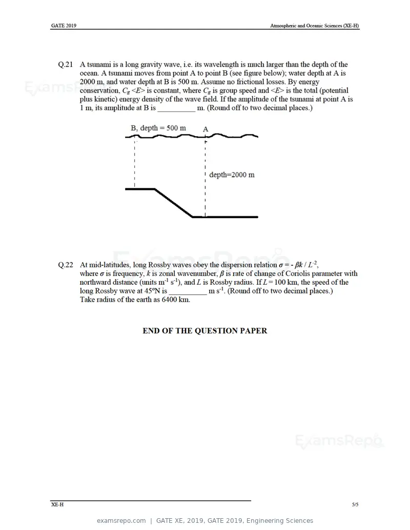 GATE XE 2019 question paper, GATE 2019, Engineering Sciences, page 40 of 48