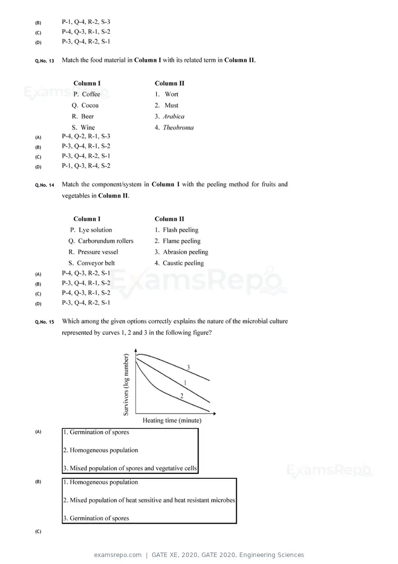 GATE XE 2020 question paper, GATE 2020, Engineering Sciences, page 36 of 45