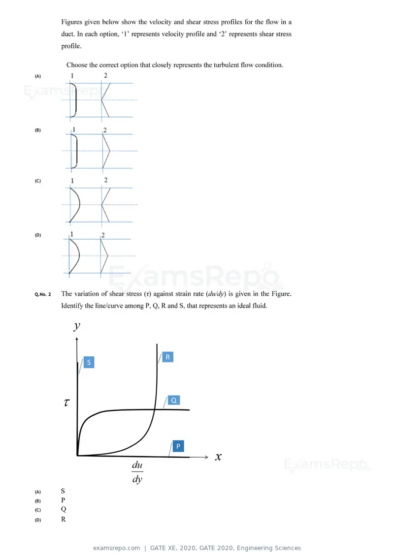 GATE XE 2020 question paper, GATE 2020, Engineering Sciences, page 5 of 45