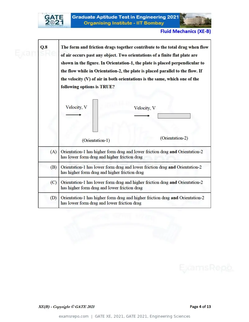 GATE XE 2021 question paper, GATE 2021, Engineering Sciences, page 16 of 93