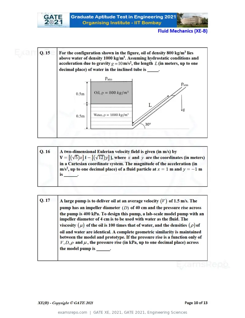 GATE XE 2021 question paper, GATE 2021, Engineering Sciences, page 22 of 93