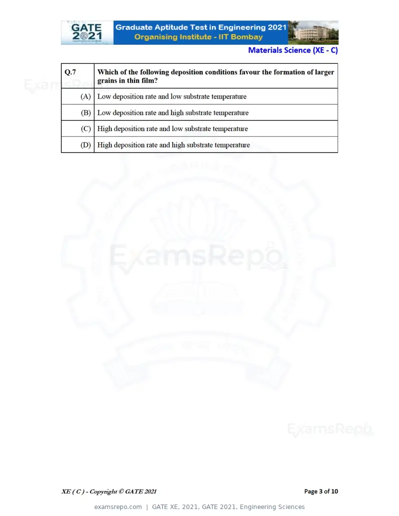 GATE XE 2021 question paper, GATE 2021, Engineering Sciences, page 29 of 93