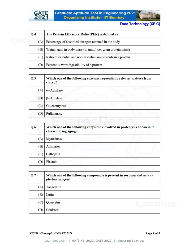 GATE XE 2021 question paper, GATE 2021, Engineering Sciences, page 74 of 93