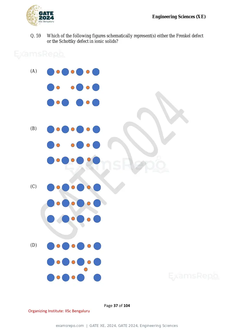 GATE XE 2024 question paper, GATE 2024, Engineering Sciences, page 37 of 104